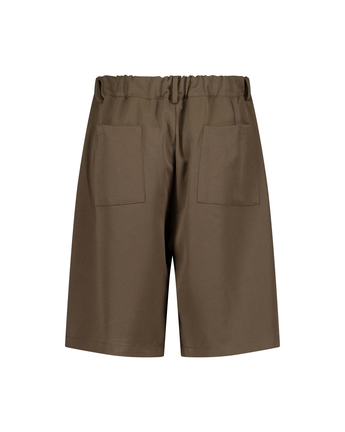 PLEATED SHORTS – BROWN