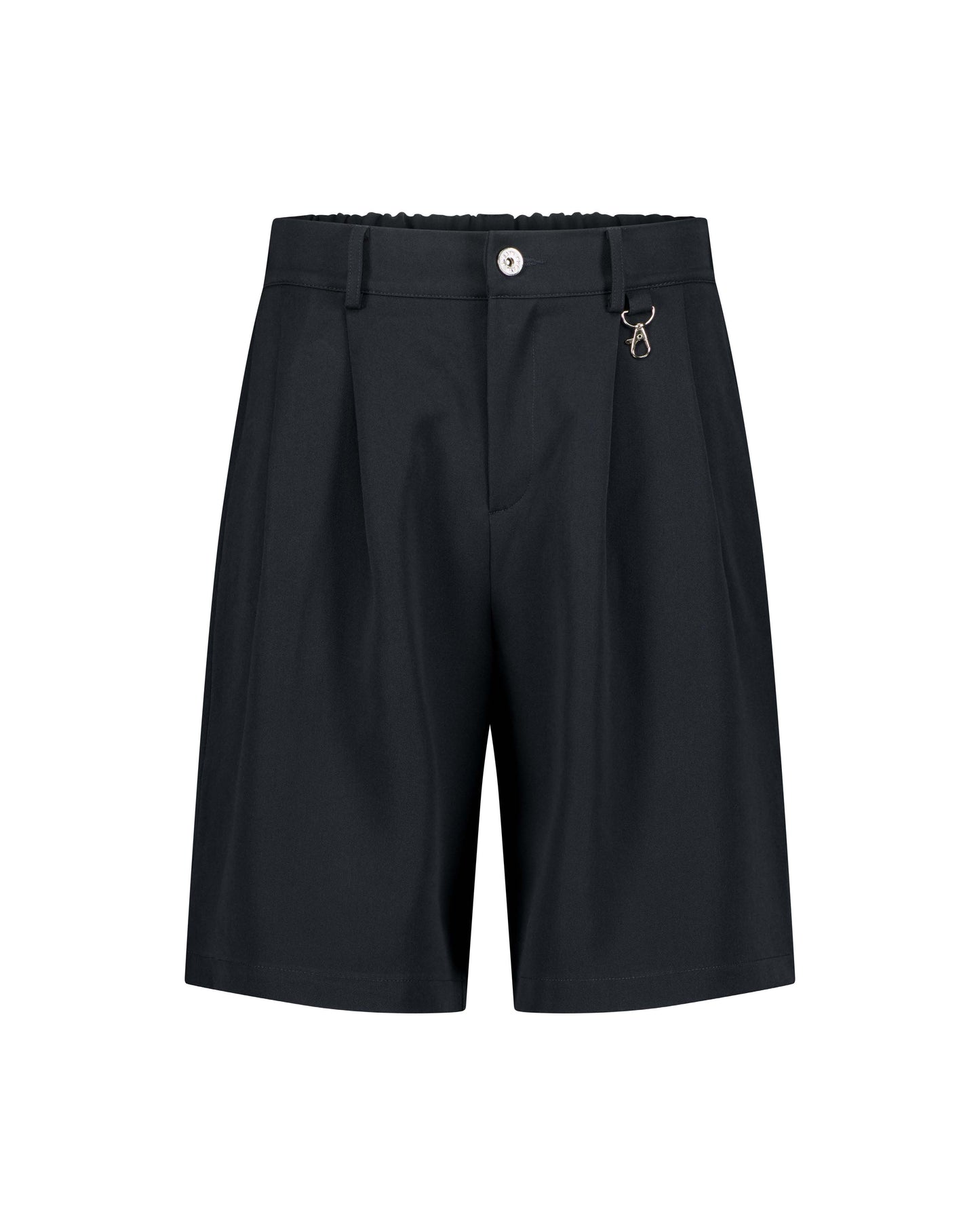 PLEATED SHORTS – NAVY BLUE