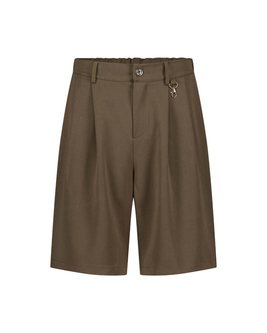 PLEATED SHORTS – BROWN